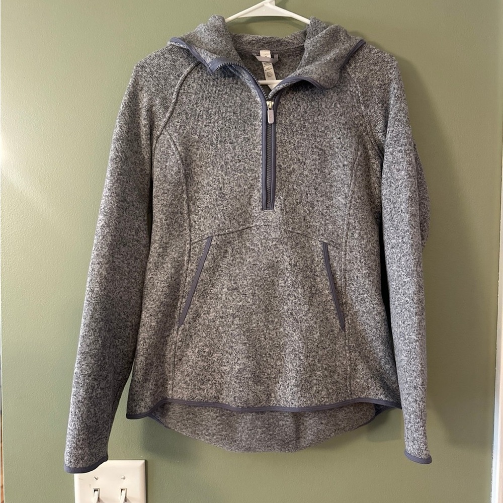 Lululemon Athletica Hooded Quarter Zip Sweatshirt